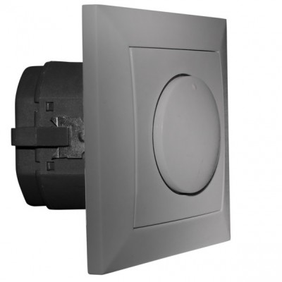 Διακόπτης Dimmer LED Triac Universal 230V 1.3A Περιστροφικός Ασημί 15-1006